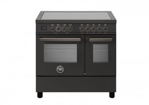 Bertazzoni Professional-serien. 90 cm spis, 5 zon induktionshäll med flexizone, dubbelugn med varmluft + grill*. Carbonio. (PRO95I2ECAT) - 5 års garanti