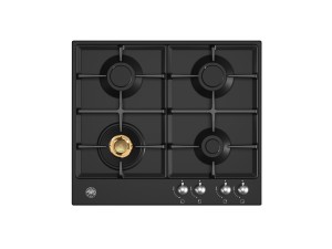 Bertazzoni Heritage-serien. 60 cm gashäll med wok (Matt svart) (P604LHERNE) - 5 års garanti