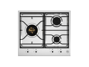 Bertazzoni Professional-serien. Gashäll 60 cm PM6030X, Dubbla vred för wok, separat styrning av inre och yttre låga. (Rostfritt stål) (PM6030X) - 5 års garanti