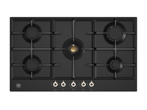 Bertazzoni Professional-serien. 90 cm gashäll med central dubbelwok (P905CPRONE) - 5 års garanti