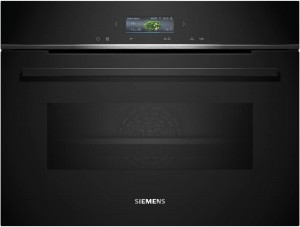 Siemens iQ700, Kompaktugn med mikro, 60 x 45 cm, Svart (CM724G1B1) - 2 års garanti