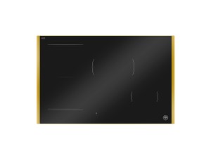 Bertazzoni PREMIUM Induktionshäll, 78 cm, 4 zoner (1 Flex), invisible slider + Guld-ram (P784I1M30GP) - 5 års garanti