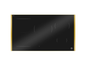 Bertazzoni PREMIUM - Induktionshäll, 90 cm, 5 zoner (1 Flex), invisible slider + Guld-ram (P905I1M30GP) - 5 års garanti
