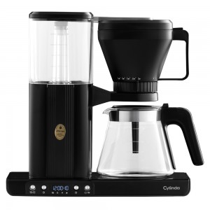 Cylinda filterkaffebryggare. ECBC-certifierad. 10-koppar. 1,25L. Svart. (KAB1BL) - 5 års garanti