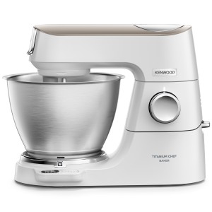 Kenwood Köksassistent Titanium Chef Baker. 5L. 1200W. Inbyggd våg. Inkl degkrok, Ballongvisp & K-spade. Vit. (KVC65.001WH) - Fri frakt, omgående leverans