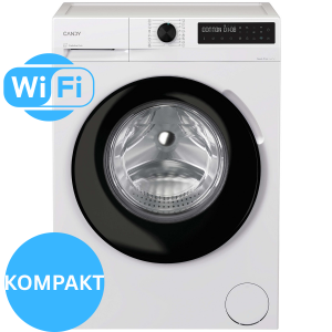 Candy Frontmatad tvättmaskin. 6kg. Kompakt-modell. DxBxH 42x60x85.  39L. 1200rpm. Antal program: 16. Wi-Fi. Vit. (Slim ProWash 500 6Kg - BR 26SSB5-S) - 2 års fabriksgaranti. Fri frakt