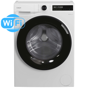 Candy Frontmatad tvättmaskin. 9kg. 78L. 1400rpm. Wi-Fi. Energiklass A. Vit. 16 program. DxBxH 58x60x85. (ProWash 500 9Kg - BR 49BL8-S) - 2 års fabriksgaranti. Fri frakt