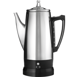 C3 Perkolator Original (Rostfri) i stål.12-koppar. (30-33655ECO) - Fri frakt, omgående leverans
