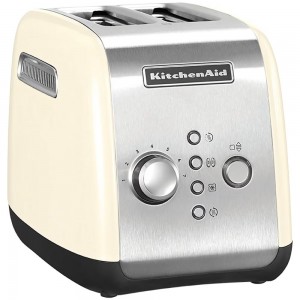 KitchenAid Brödrost. 2 extra breda fack. Kompakt. Automatisk. Creme. (5KMT221EAC) - Fri frakt