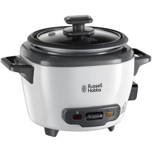 Russell Hobbs Riskokare. Small. 200W. Tåligt glaslock. Vit. (27020-56)