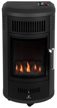 Landmann Duquesa gasolvärmare. Värmeeffekt: 1900-3400W. Realistisk flammteknik. Mobil med hjul. Svart. (9825) - Fri frakt