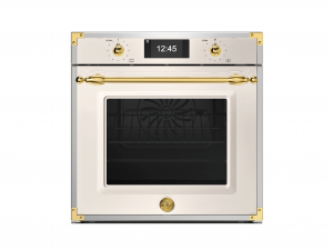 Bertazzoni Ångugn med pyrolys samt TFT-skärm, Avorio/guld, Heritage-series (FHER6117CTAG3) - 5 års garanti