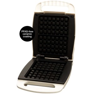 ÅVIKEN Classic Belgiskt våffeljärn. Keramiskt. Singel järn, 2 Belgiska våfflor.  1000W. Avtagbar sladd. (902.2) -  Fri frakt