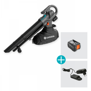 Gardena Batteridriven lövblås 18V. PowerJet Collect 18V 4.0Ah P4A- 14895-20. KOMPLETT.  (4,0Ah batteri + laddare) - Fri frakt
