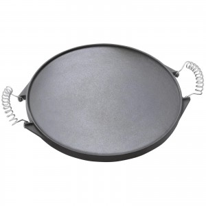 Outdoor Chef stekplatta i gjutjärn. Slät & räfflad sida. 420. 32,7 × 46,9 × 2,0 cm. Svart. (100001611) - Fri frakt