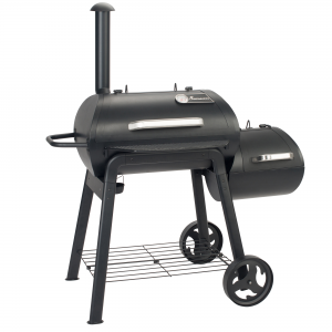 Landmann smoker Vinson 200. Grillyta huvudkammare: 70,5x39,5 cm. Direkt grillning, indirekt grillning, BBQ och smoking. Svart. - Fri hemleverans