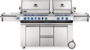 Napoleon gasolgrill Prestige PRO825-3. 4 huvudbrännare + 2 sidobrännare. Grillyta: 72 x 46 & 47 x 46  cm. Rostfri. (13336NA) - Fri hemleverans