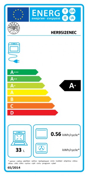 Energidekal Bertazzoni Heritage-serien. 90 cm spis, 5 induktionszoner med flexizone. matt svart. Dubbelugn med varmluft + konventionell med rotisserie. (HER95I2ENEC) - 5 års garanti