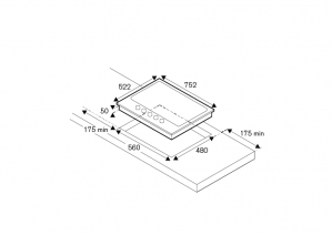 Energidekal Bertazzoni Modern-serien. 75 cm gashäll med central wok. 5 zoner. (Rostfritt stål) (P755CMODX) - 5 års garanti