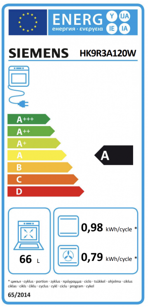 Energidekal Siemens iQ300, Spis, Vit, keramisk häll (HK9R3A120W) - 2 års garanti