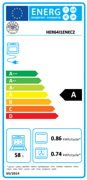 Energidekal Bertazzoni Heritage-serien. 60 cm spis. Induktionshäll med 4 zoner. 1 ugn. Matt svart. (HER64I1ENEC2) Fri hemleverans. - 5 års garanti